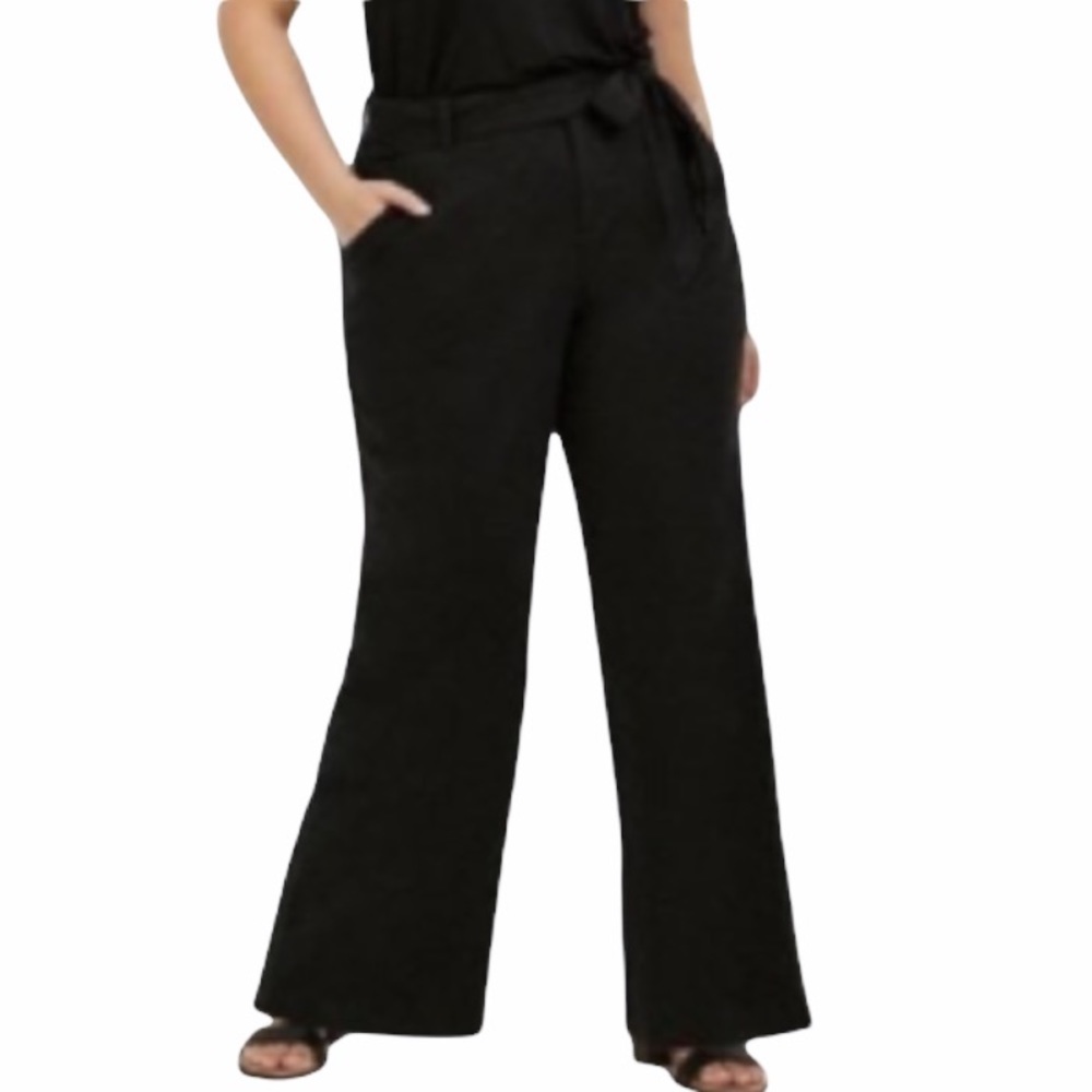 Torrid Wide Leg High Rise Basic Black Career Pant